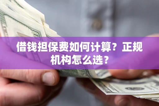 北京借钱担保费如何计算？正规机构怎么选？