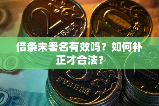 北京借条未署名有效吗？如何补正才合法？