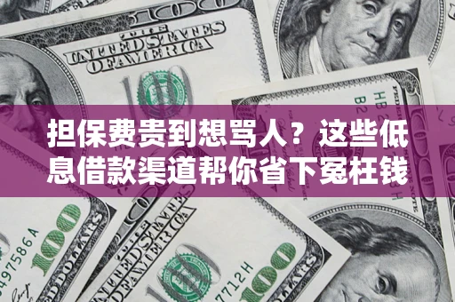北京担保费贵到想骂人？这些低息借款渠道帮你省下冤枉钱